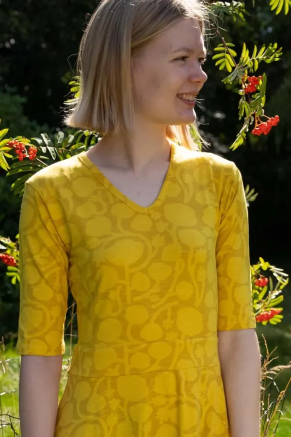 Danandersen Slub Dress Yellow POPTONE