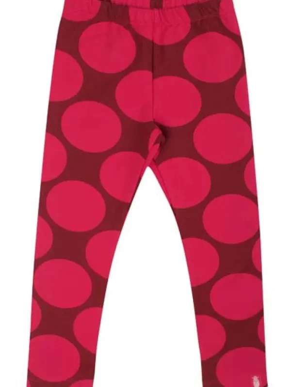 Danandrea Warm leggings Rust Red/Love Pink MEGA DOTS
