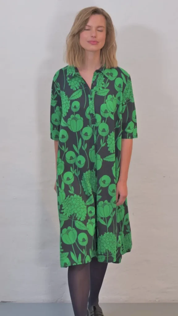 Dananemone LS Modal Dress Dark Navy HORTENSIA