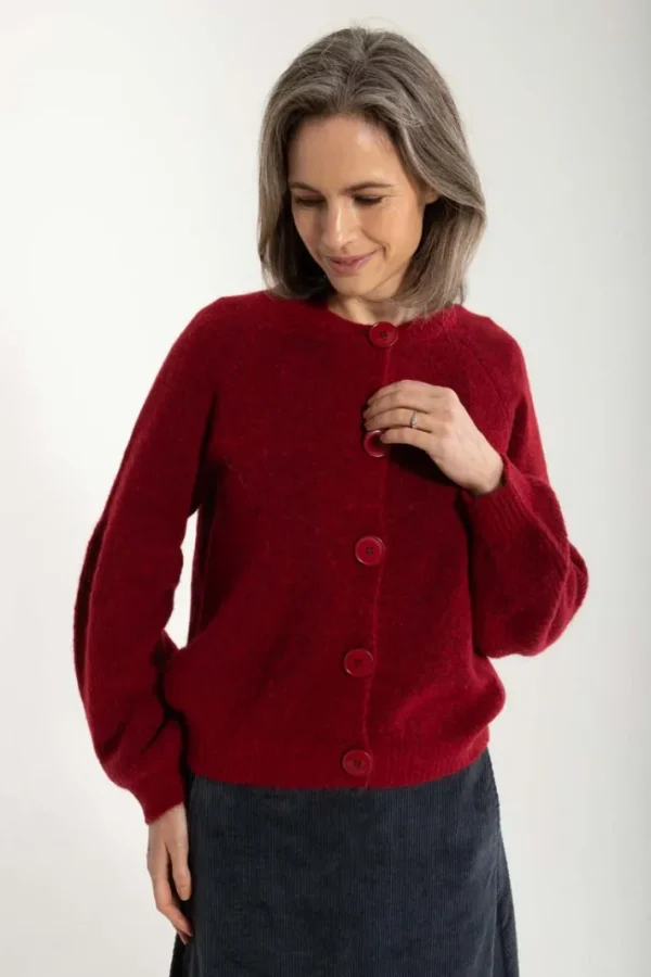 Danarnaq Alpaca Cardigan Bordeaux
