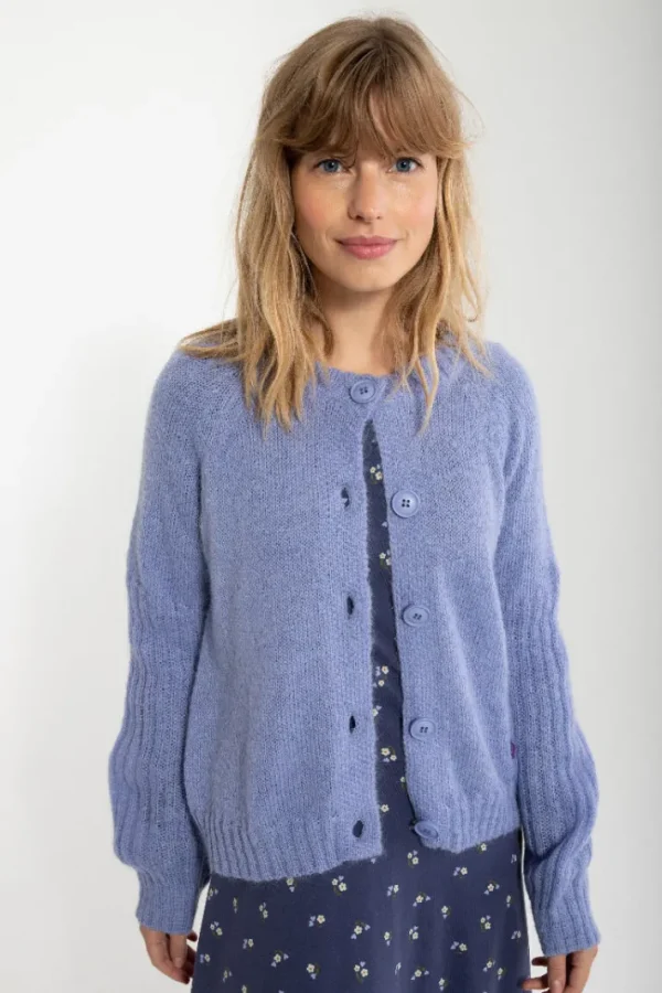 Danarnaq Wool Cardigan Ice Viola