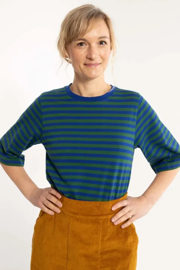 Danebasic Glad Tee Deep Blue/Dark Pine