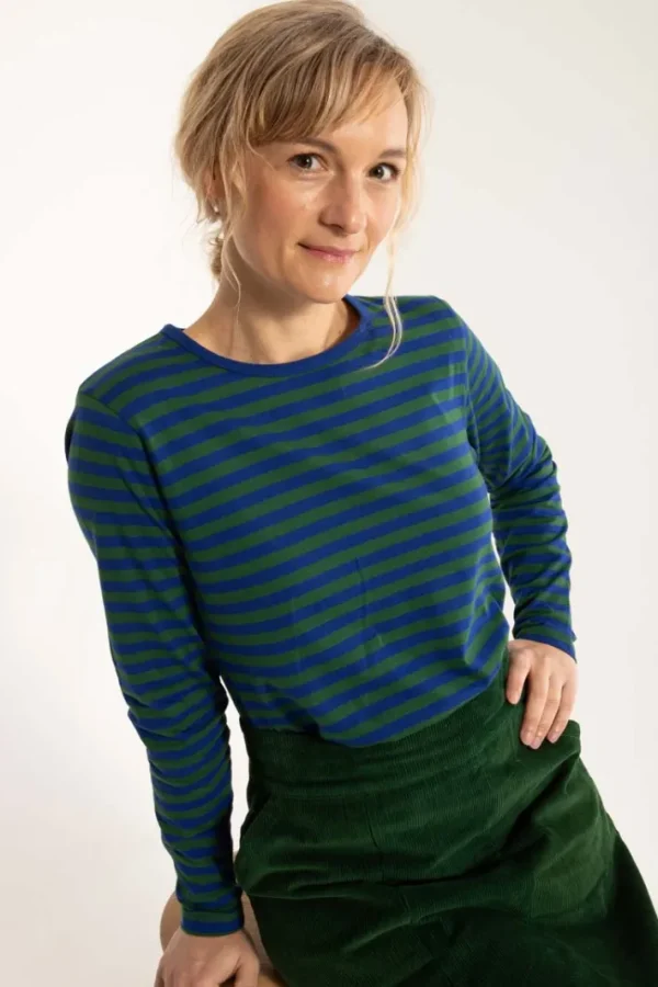 Danebasic Merry LS Tee Deep Blue/Dark Pine