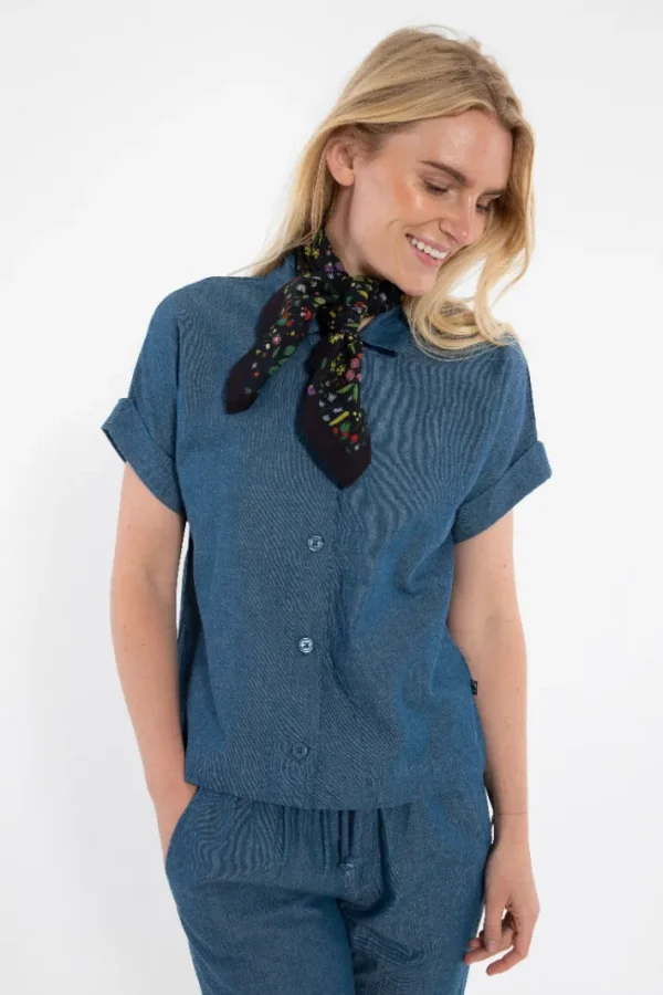 Danebesser Scarf Dk Navy BOTANICAL