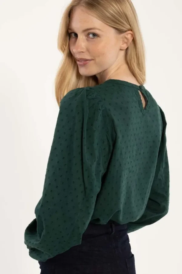 Danebette Cotton Dot Shirt Dark Duck