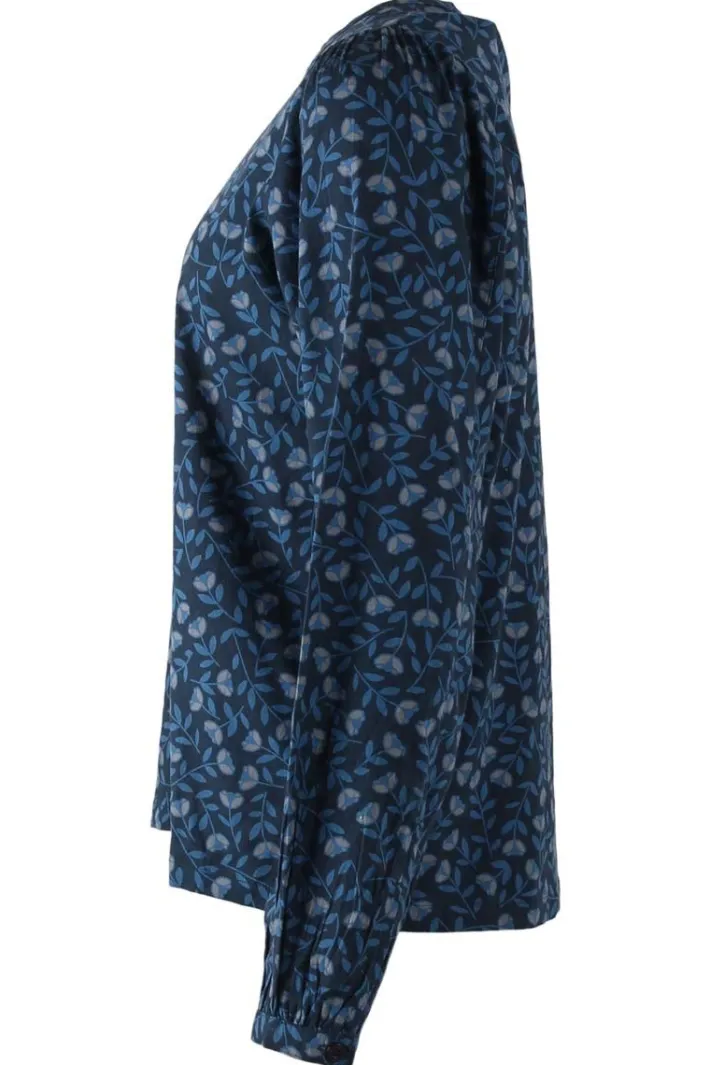 danebette_poplin_shirt_ma_2.webp Danebette Poplin Shirt Marine/Cold Blue FLEURIE