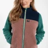 Danebirk Fleece Zip-Up Dk Navy/Light Slate/Dk Rose