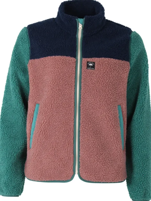 Danebirk Fleece Zip-Up Dk Navy/Light Slate/Dk Rose