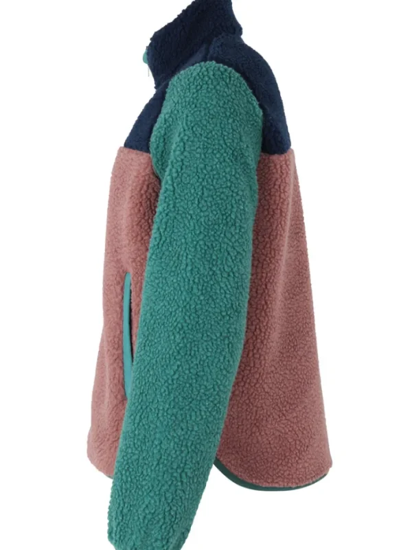 Danebirk Fleece Zip-Up Dk Navy/Light Slate/Dk Rose