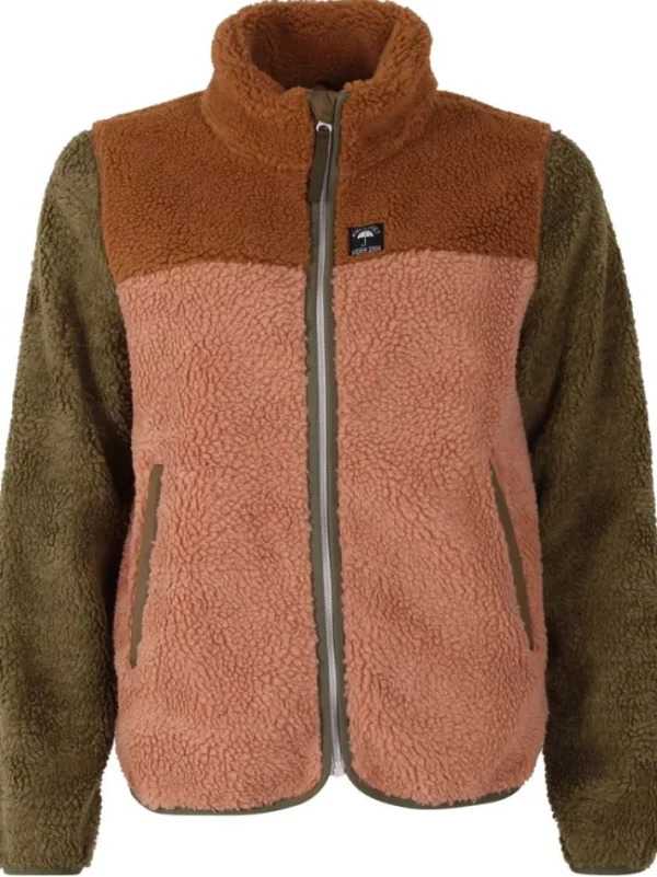Danebirk Fleece Zip-Up Khaki/Antique Rose TOBACCO