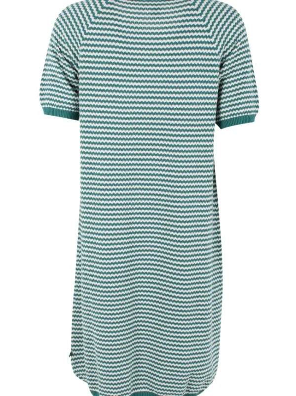 Daneblomme Pearl Knit Sweater Dress Dk Slate/Chalk