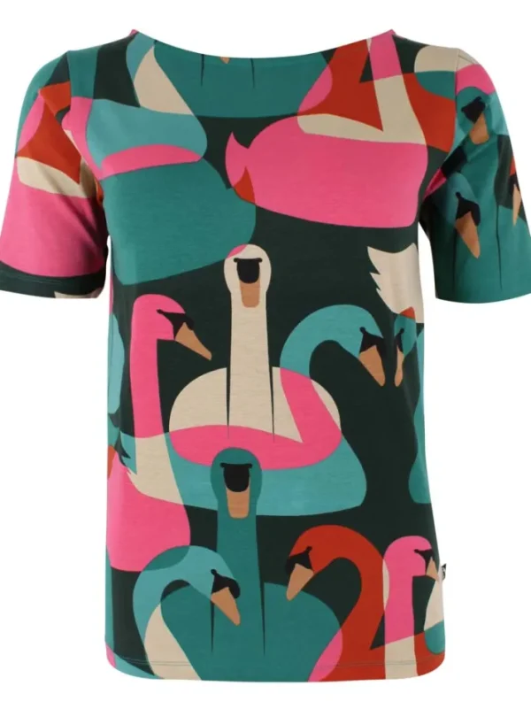 Daneboat Neck Modal Tee Deep Forest SWANOSCOPE