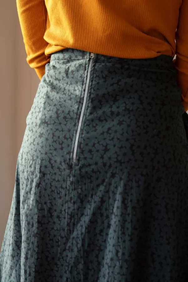 Danebrava Poplin Skirt Dark Slate FLOWERY