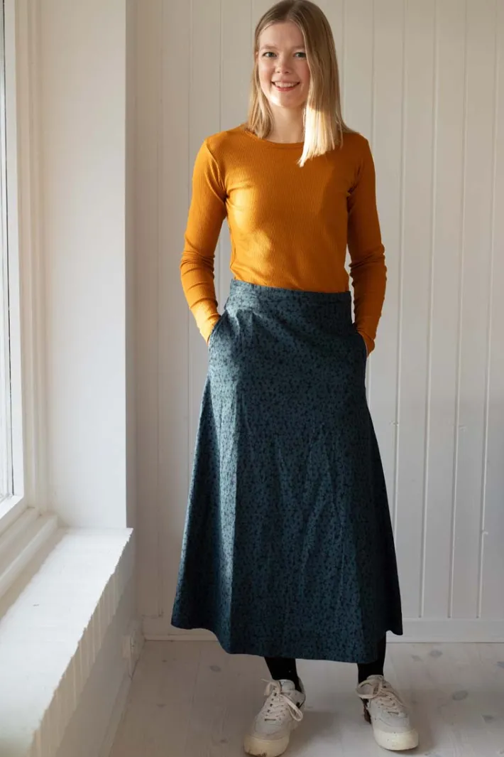 danebrava_poplin_skirt_da_2.webp Danebrava Poplin Skirt Dark Slate FLOWERY