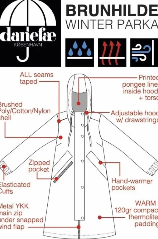 Danebrunhilde Winter Parka Black