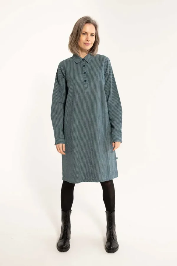 Danecarnation Searsucker Dress Dark Slate/Blue Grey