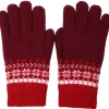 Danechestnut Gloves Dk Bordeaux JAQUARD