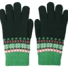Danechestnut Gloves Dk Forest JAQUARD