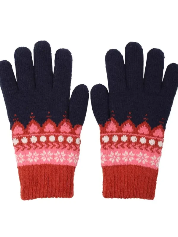 Danechestnut Gloves Dk Navy JAQUARD