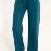 Danedaisy Light Canvas Pants Dark Pine/Deep Blue