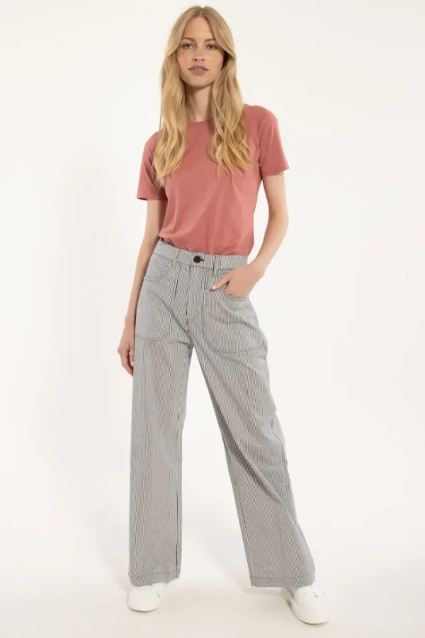 Danedaisy Light Canvas Pants Milkboy Stripe