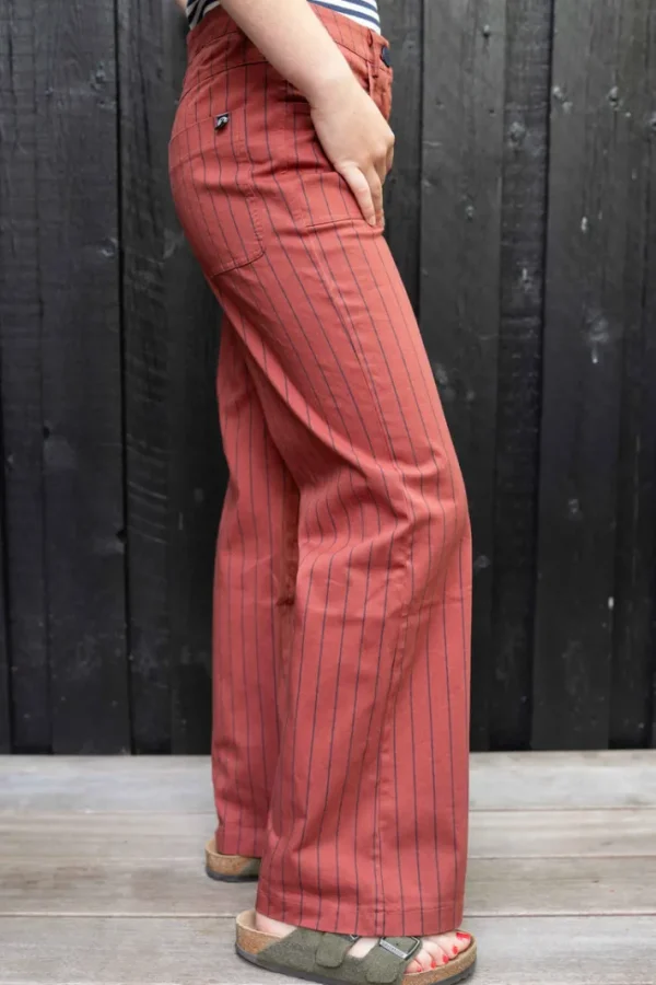 Danedaisy Stretch Canvas Pants Swedish Red/Dk Navy