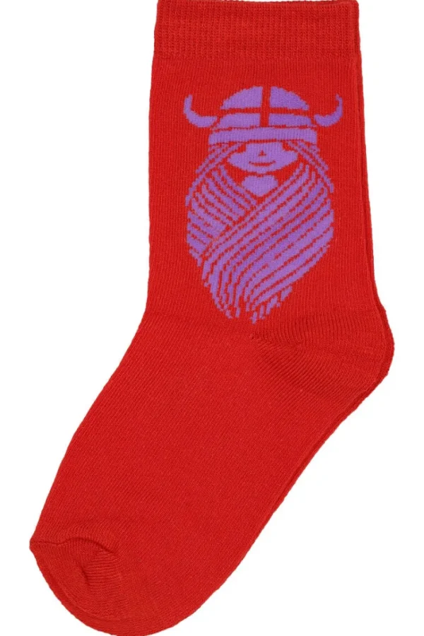 Danedanmark Kids Socks Bright Red FREJA