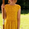 Danedomenica Slub Dress Yellow POPTONE