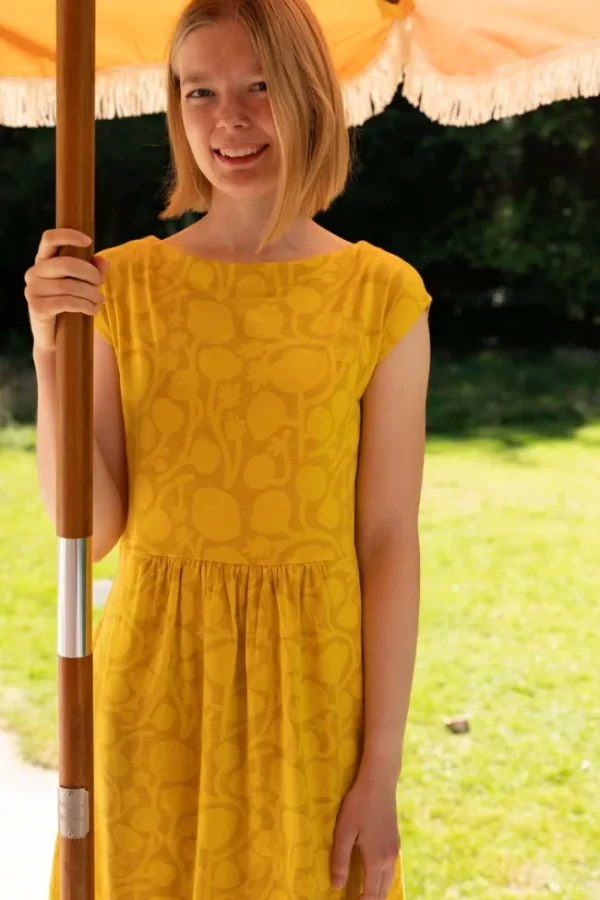 Danedomenica Slub Dress Yellow POPTONE