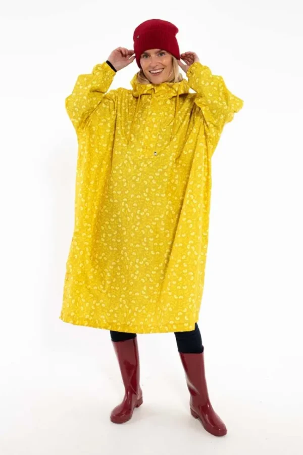 Danedream Drops Rain Poncho Dark Yellow FLEURIE