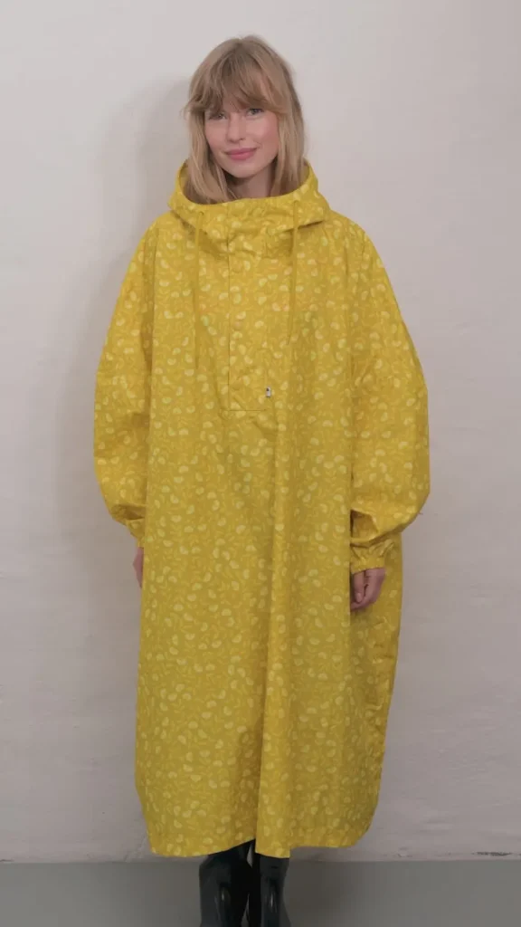 Danedream Drops Rain Poncho Dark Yellow FLEURIE