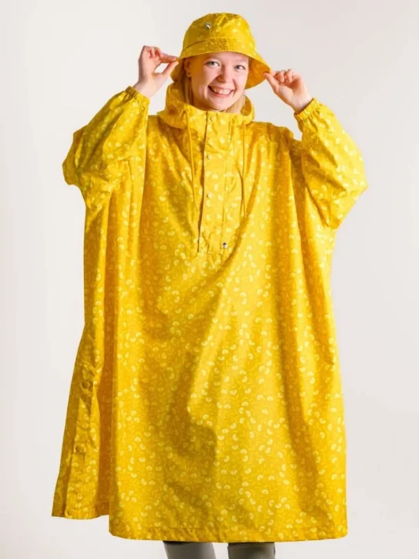 Danedream Drops Rain Poncho Dark Yellow FLEURIE