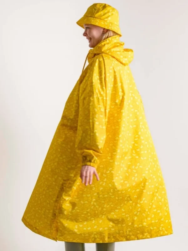 Danedream Drops Rain Poncho Dark Yellow FLEURIE
