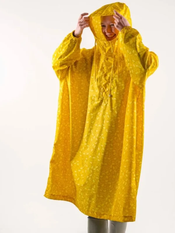 Danedream Drops Rain Poncho Dark Yellow FLEURIE