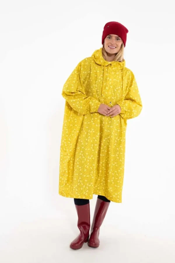 Danedream Drops Rain Poncho Dark Yellow FLEURIE