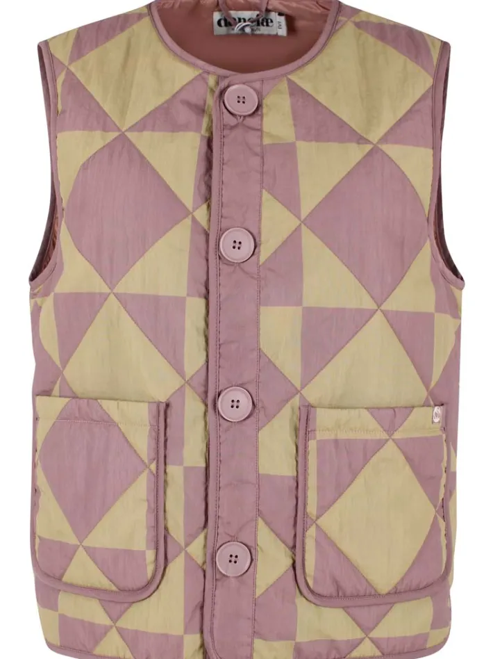 danefield_aop_thermo_vest_3.webp Danefield AOP Thermo Vest Dk Rose Beige/Beige DIAMETRIC
