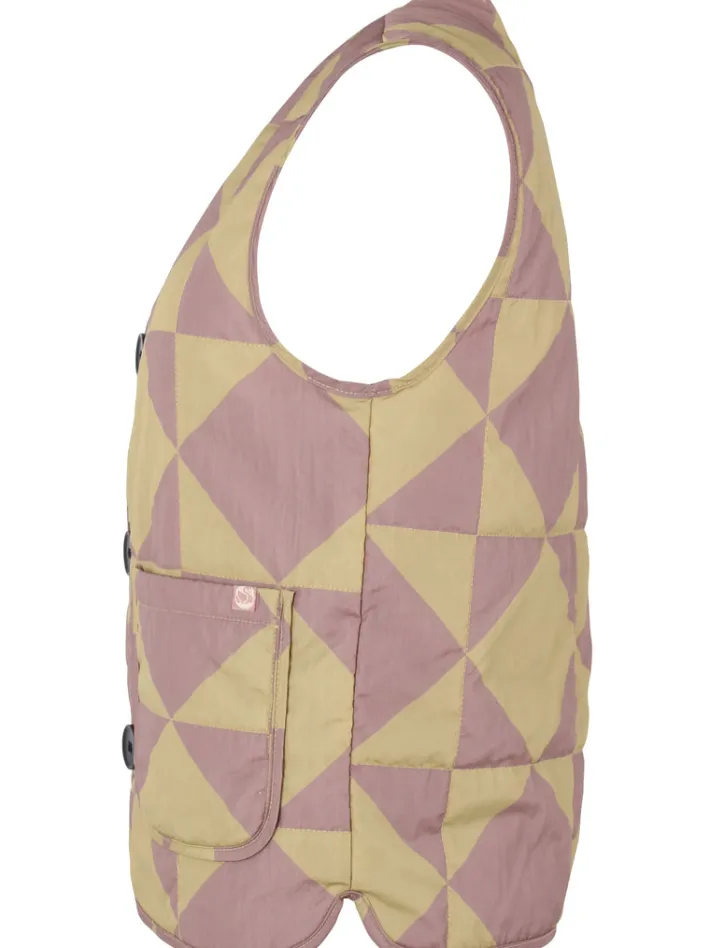 danefield_aop_thermo_vest_5.webp Danefield AOP Thermo Vest Dk Rose Beige/Beige DIAMETRIC