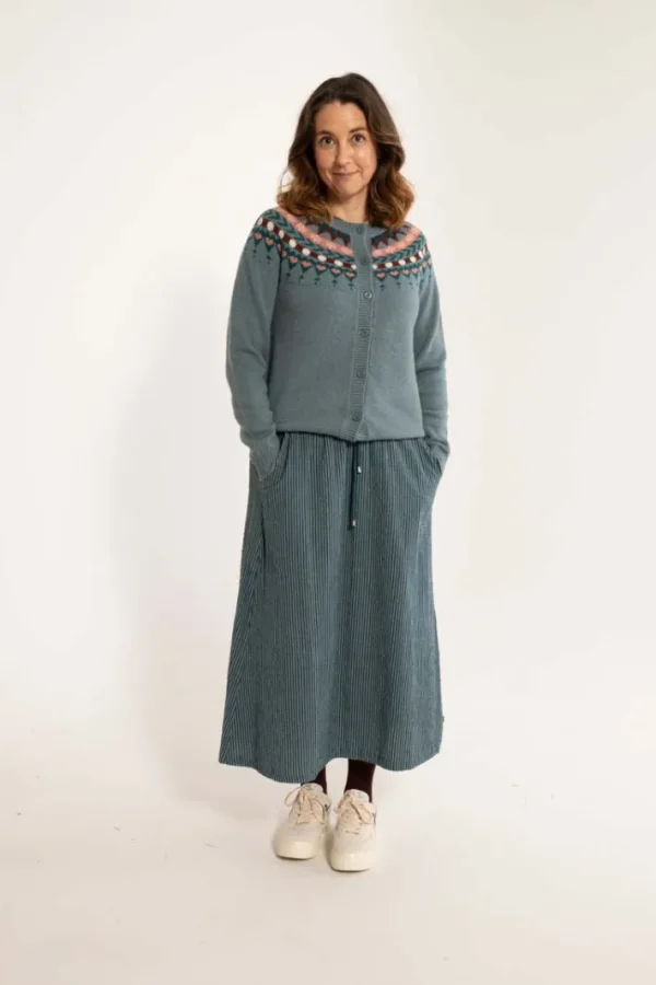 Danefondue Wool Cardigan Blue Grey