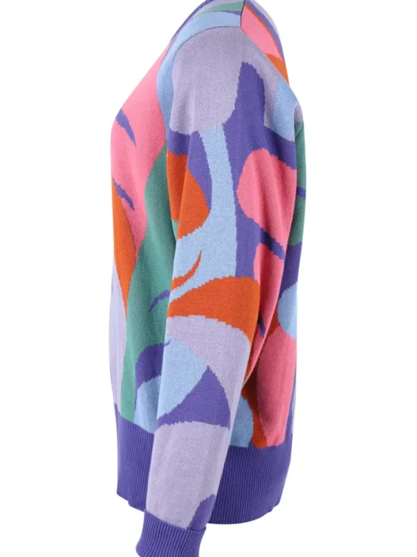 Danefox Cotton Jaquard Sweater Cold Purple TROPS