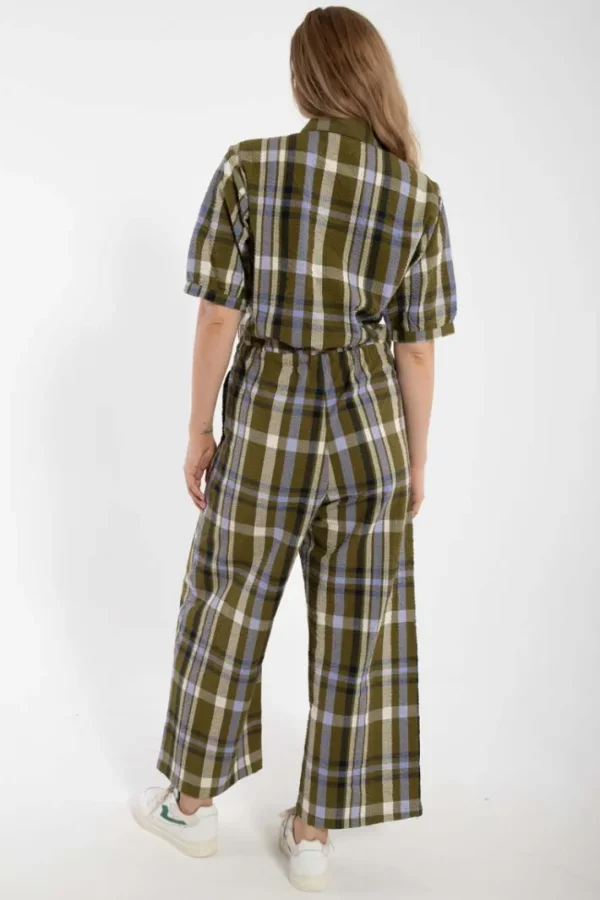 Danefruit Searsucker Suit Olive WOVENCHECK