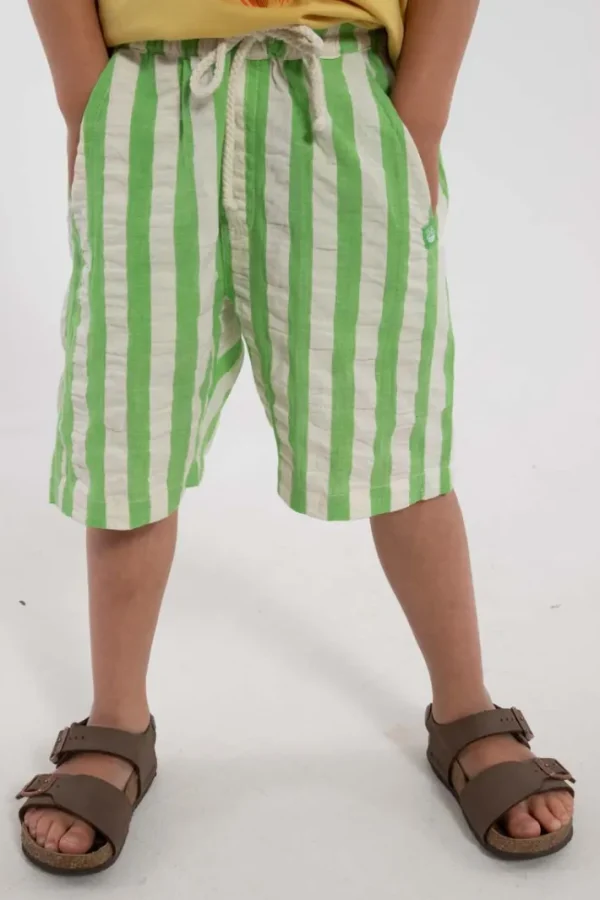 Danegorm Searsucker Shorts Bright Green/Chalk
