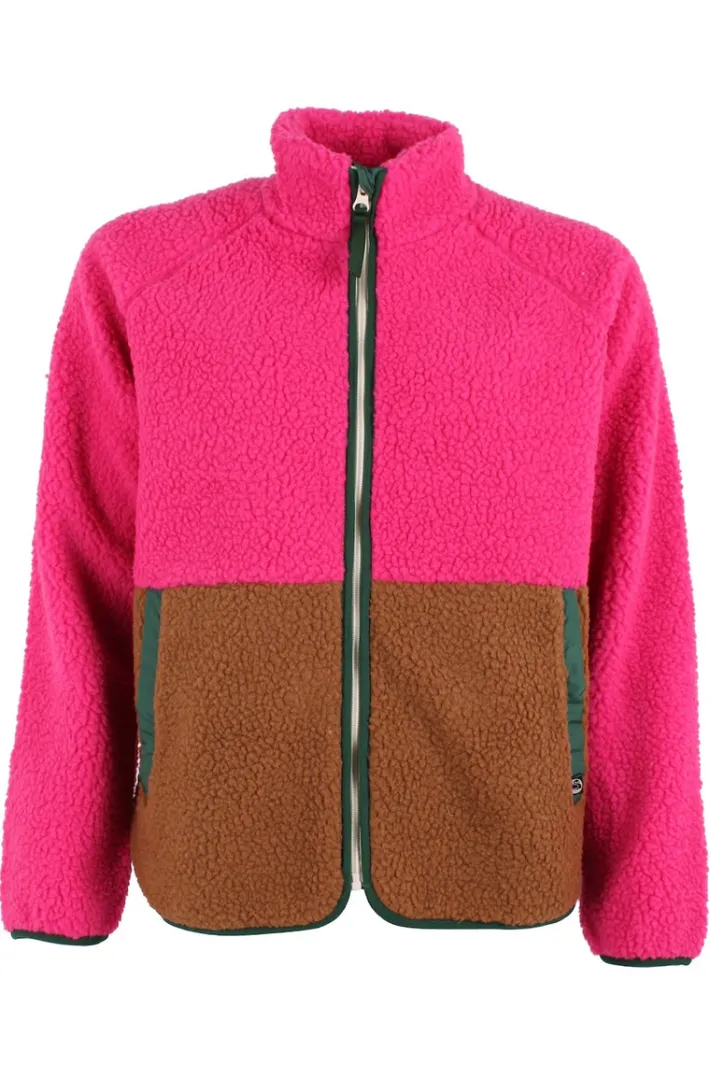 danegreatness_fleece_jack_0.webp Danegreatness Fleece Jacket Bright Pink/Tobacco