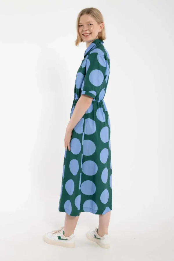 Daneguldhorn Smooth Poplin Dress Verde DREAMYDOTS