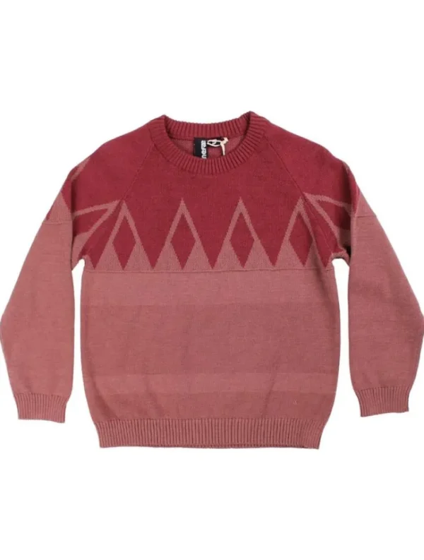 Daneheaven Sweater Red wine/Beige Rose