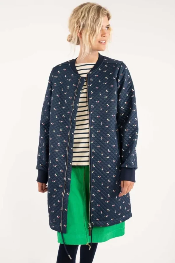 Danehella Thermo Coat Navy MINI FLOWER