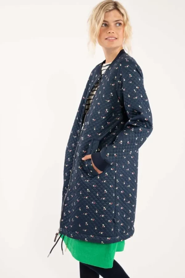 Danehella Thermo Coat Navy MINI FLOWER