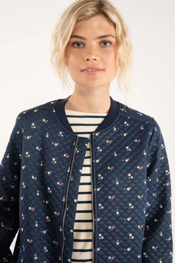 Danehella Thermo Coat Navy MINI FLOWER