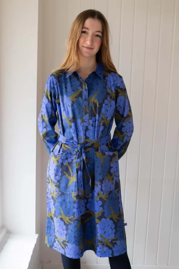 Daneheritage Poplin Dress Deep Blue MAXIBERRY