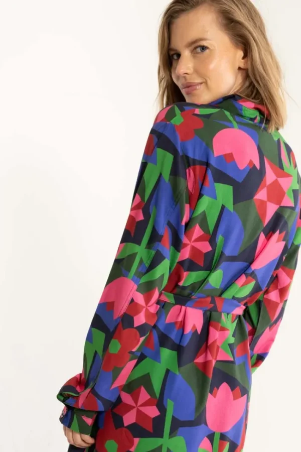 Daneheritage Viscose Dress Dark Navy GEOFLEUR