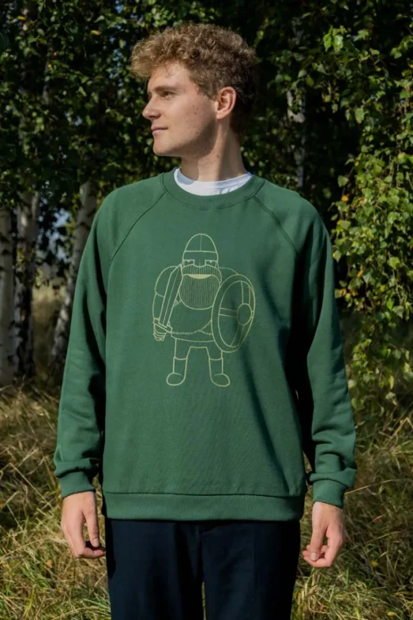 Danehjalmer Crew Neck Sweat Deep Green HARALD